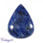 Certified  AA !! 24.20Cts. 100% NATURAL BLUE SODALITE PEAR SHAPE CABOCHON GEMSTONE C6-74