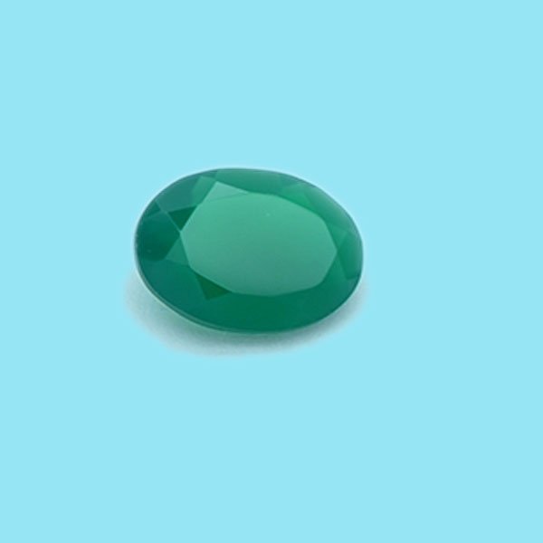 Certified Green onyx AAA Quality 10x12 mm Faceted Oval 1 pc loose gemstone