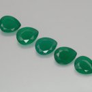 Certified Green onyx AAA Quality 7x5 mm Faceted Pear 10 pcs lot loose gemstone