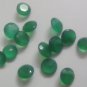 Certified Green onyx AAA Quality 12 mm Faceted Round 10 pcs lot loose gemstone