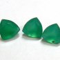 Certified Green onyx AAA Quality 11 mm Faceted Trillion 1 pc loose gemstone