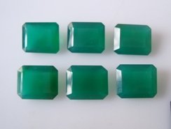 Certified Green onyx AAA Quality 10x8 mm Faceted Octagon 25 pcs lot loose gemstone