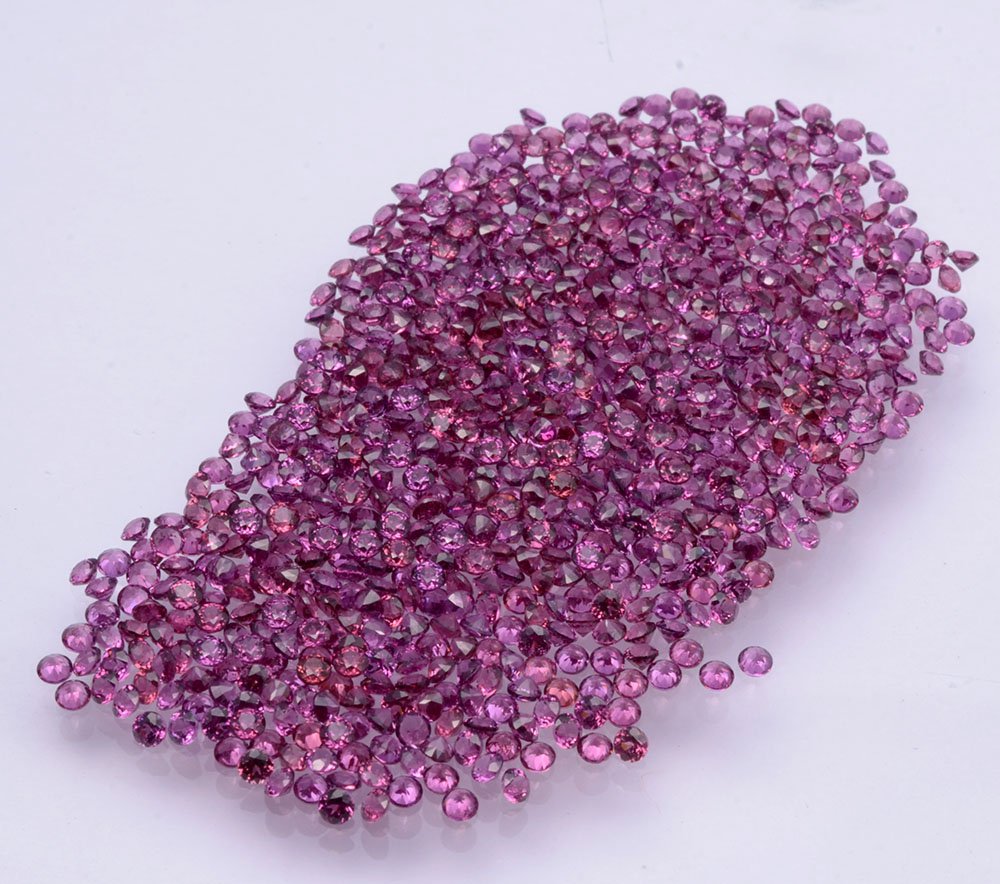 Certified Natural Rhodolite AAA Quality 1.1 mm Faceted Round 100 pcs lot loose gemstone