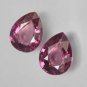 Certified Natural Rhodolite AAA Quality 7x5 mm Faceted Pear 2 pcs pair loose gemstone