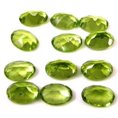 Certified Natural Peridot AAA Quality 4x3 mm Faceted Oval 25 pcs lot loose gemstone