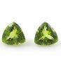 Certified Natural Peridot AAA Quality 5 mm Faceted Trillion 10 pcs lot loose gemstone