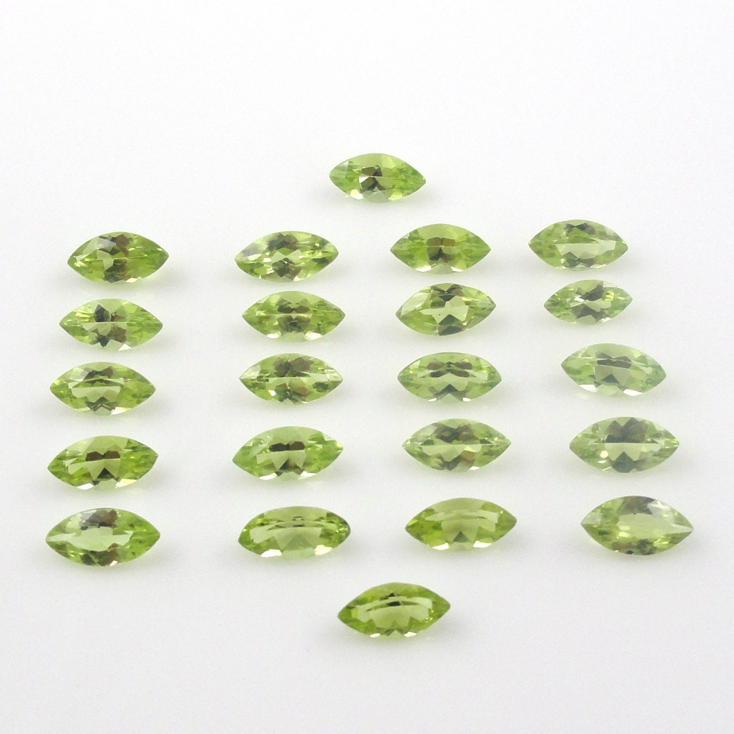 Certified Natural Peridot AAA Quality 5x2.5 mm Faceted Marquise 20 pcs lot loose gemstone