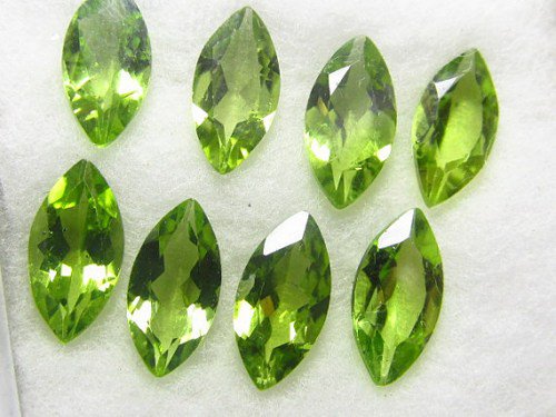 Certified Natural Peridot AAA Quality 6x3 mm Faceted Marquise 10 pcs lot loose gemstone