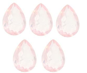 Certified Natural Rose Quartz AAA Quality 7x5 mm Faceted Pear 5 pcs lot loose gemstone