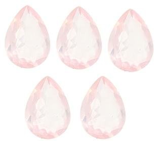 Certified Natural Rose Quartz AAA Quality 18x13  mm Faceted Pear 2 pcs Pair loose gemstone