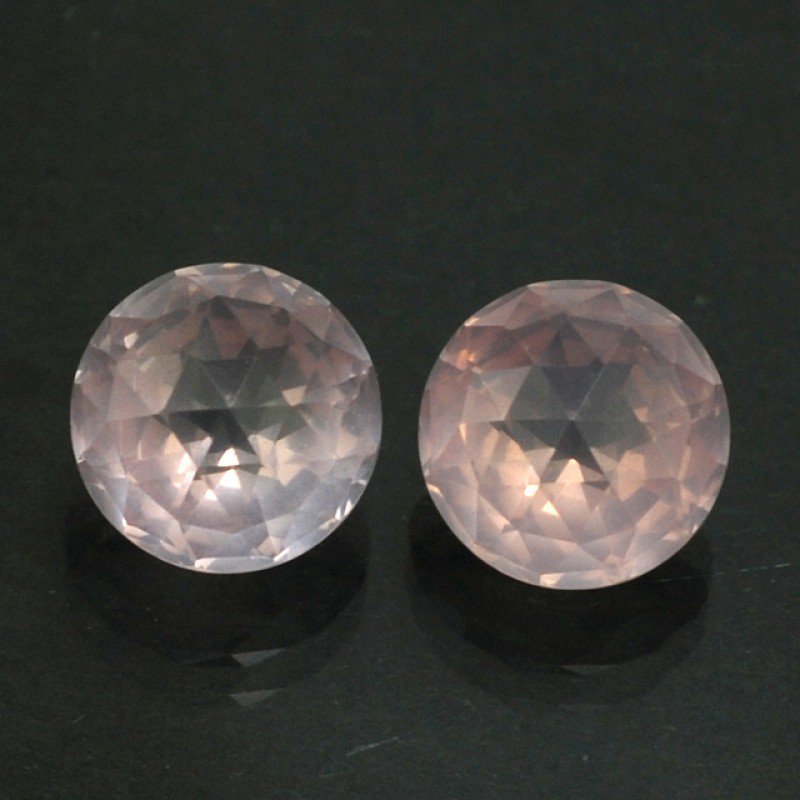 Certified Natural Rose Quartz AAA Quality 8 mm Faceted Round 5 pcs lot loose gemstone