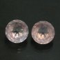Certified Natural Rose Quartz AAA Quality 12 mm Faceted Round 2 pcs Pair loose gemstone