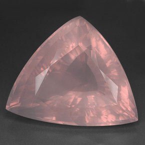 Certified Natural Rose Quartz AAA Quality 9 mm Faceted Trillion 1 pc loose gemstone