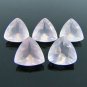 Certified Natural Rose Quartz AAA Quality 10 mm Faceted Trillion 10 pcs lot loose gemstone