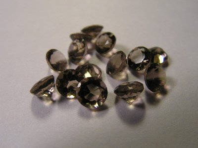 Certified Natural Smoky Quartz AAA Quality 10 mm Faceted Round 10 pcs lot loose gemstone