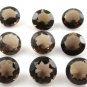 Certified Natural Smoky Quartz AAA Quality 11 mm Faceted Round 2 pcs Pair loose gemstone
