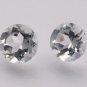 Certified Natural White Topaz AAA Quality 5 mm Faceted Round 2 pcs Pair loose gemstone