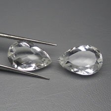 Certified Natural White Topaz AAA Quality 5x3 mm Faceted Pear 10 pcs lot loose gemstone
