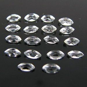 Certified Natural White Topaz AAA Quality 10x5 mm Faceted Marquise 10 pcs lot loose gemstone