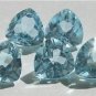 Certified Natural Sky Blue Topaz AAA Quality 8 mm Faceted Trillion 5 pcs lot loose gemstone