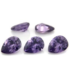 Certified Natural Amethyst AAA Quality 14x10 mm Faceted Pear 2 pcs Pair loose gemstone