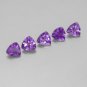 Certified Natural Amethyst AAA Quality 4 mm Faceted Trillion 5 pcs lot loose gemstone