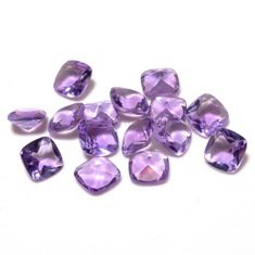 Certified Natural Amethyst AAA Quality 10 mm Faceted Cushion 10 pcs lot loose gemstone