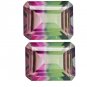 Certified Quartz Doublets Try-color AAA Quality 20x15 mm Faceted Octagon 2 pcs pair loose gemstone