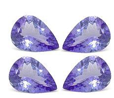 Certified Natural Tanzanite A Quality 7x5 mm Faceted Pear Pair loose gemstone