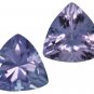 Certified Natural Tanzanite AA Quality 3.5 mm Faceted Trillion 10 pcs lot loose gemstone
