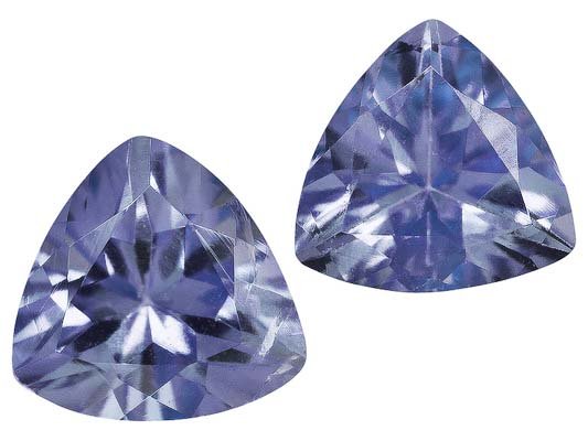 Certified Natural Tanzanite AA Quality 3.5 mm Faceted Trillion 50 pcs lot loose gemstone