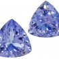 Certified Natural Tanzanite AA Quality 4.5 mm Faceted Trillion 5 pcs lot loose gemstone