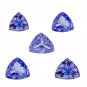 Certified Natural Tanzanite AA Quality 5 mm Faceted Trillion 5 pcs lot loose gemstone