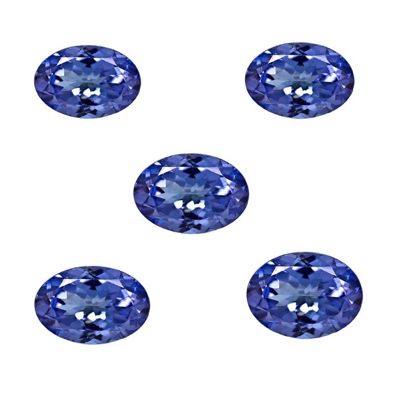 Certified Natural Tanzanite AAA Quality 6x4 mm Faceted Oval 10 pcs lot loose gemstone