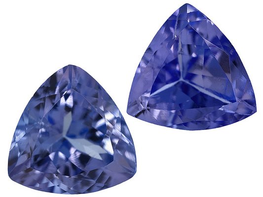 Certified Natural Tanzanite AAA Quality 4 mm Faceted Trillion 50 pcs lot loose gemstone