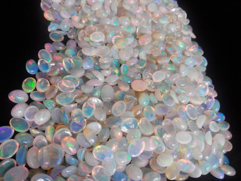 Certified Natural Ethiopian Opal AAA Quality loose Gemstone 3x4 mm Cabochon Oval 5 pieces lot