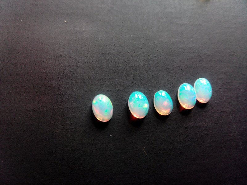 Certified Natural Ethiopian Opal AAA Quality loose Gemstone 3x5 mm Cabochon Oval 2 pieces Pair