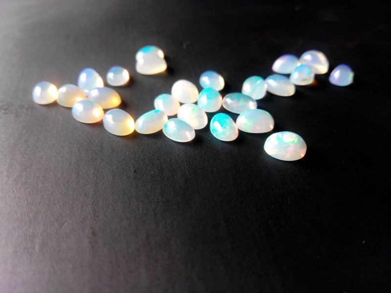 Certified Natural Ethiopian Opal AAA Quality loose Gemstone 5x7 mm Cabochon Oval 5 pieces lot