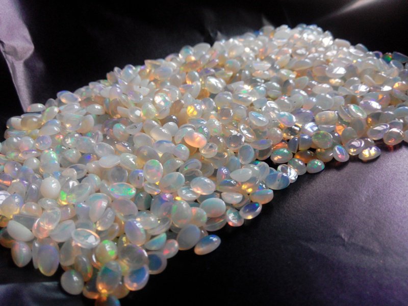Certified Natural Ethiopian Opal AAA Quality loose Gemstone 9x11 mm Cabochon Oval 10 pieces lot