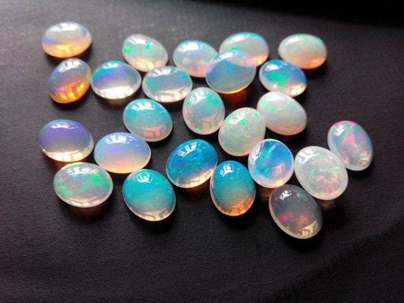 Certified Natural Ethiopian Opal AAA Quality loose Gemstone 10x12 mm Cabochon Oval 2 pieces Pair