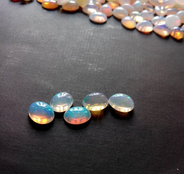 Certified Natural Ethiopian Opal AAA Quality loose Gemstone 12x16 mm Cabochon Oval 1 piece