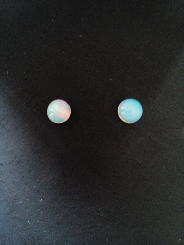 Certified Natural Ethiopian Opal AAA Quality loose Gemstone 6 mm Cabochon Round 2 pieces Pair