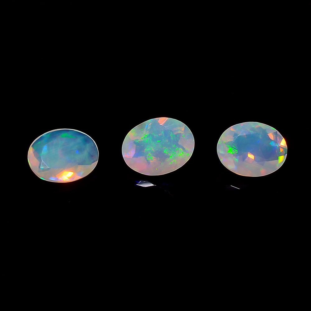 Certified Natural Ethiopian Opal AAA Quality 3x5 mm Faceted Oval 25 pcs Lot loose gemstone