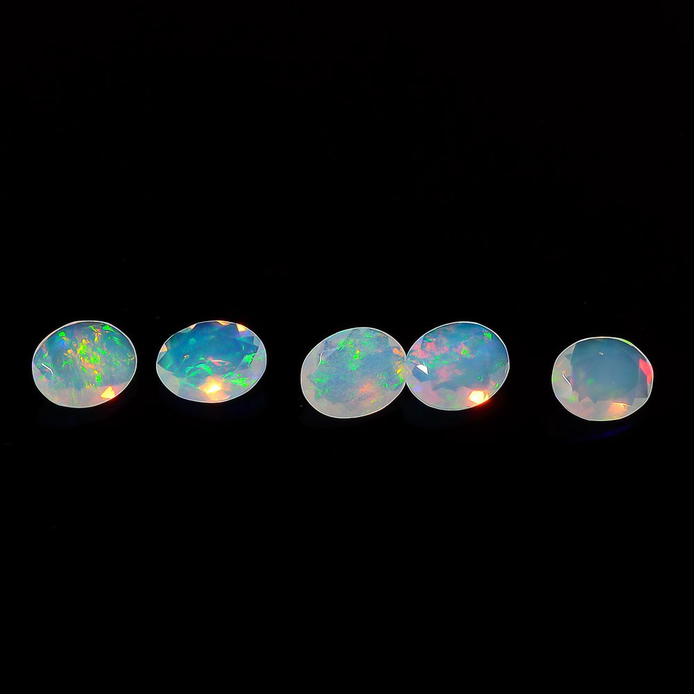 Certified Natural Ethiopian Opal AAA Quality 4x5 mm Faceted Oval 5 pcs Lot loose gemstone