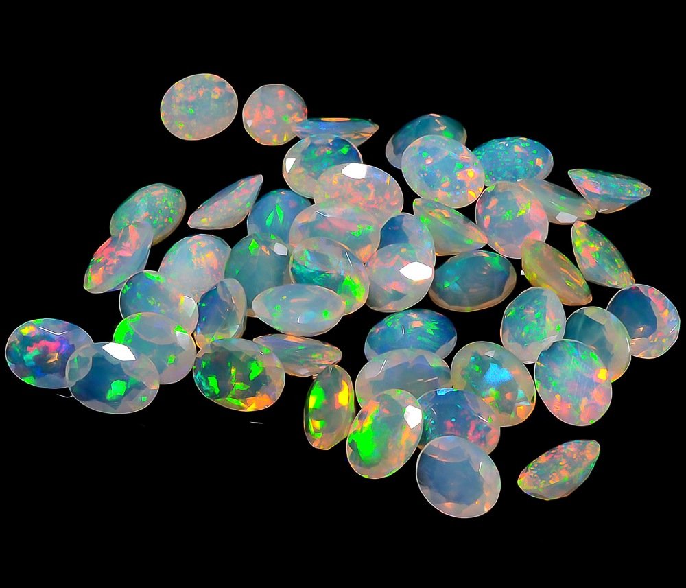 Certified Natural Ethiopian Opal AAA Quality 10x14   mm Faceted Oval Pair loose gemstone