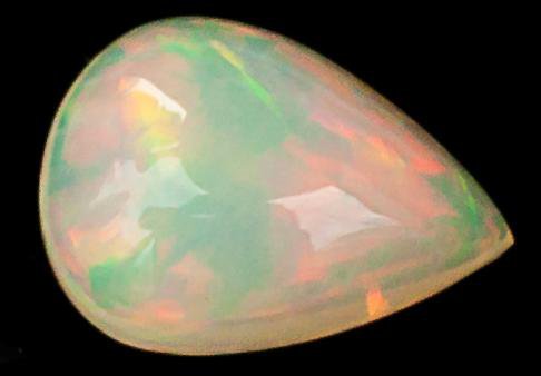 Certified Natural Ethiopian Opal AAA Quality 8x10 mm Faceted Pear 1 pc  loose gemstone