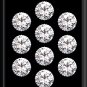 Heart And Arrow Cut White Cubic Zircon AAA Quality 1.3 mm Faceted Round 2000 pcs Lot loose gemstone