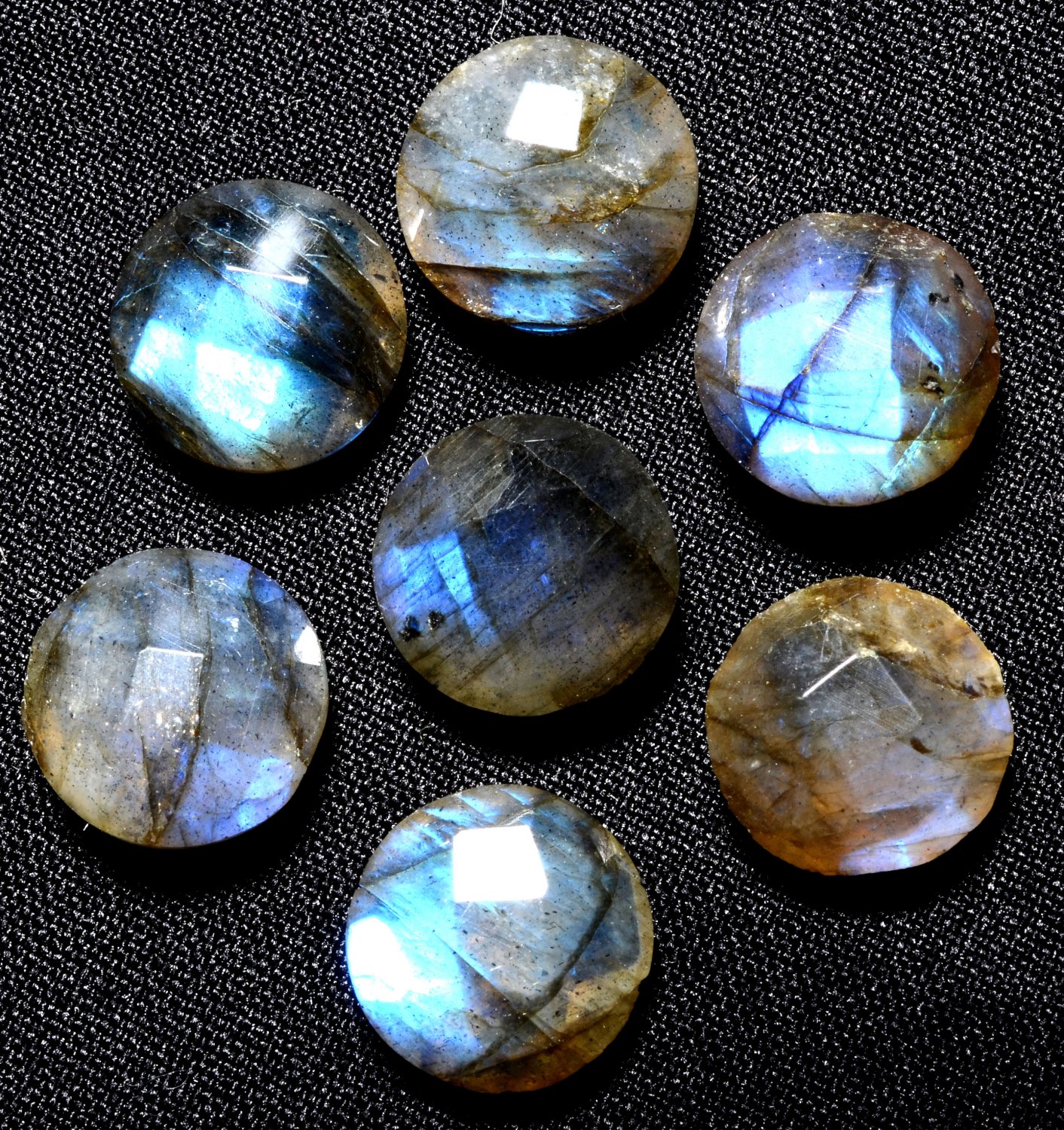 Natural Labrodroite AAA Quality 8 mm Faceted Round 10 pcs Lot Loose Gemstone