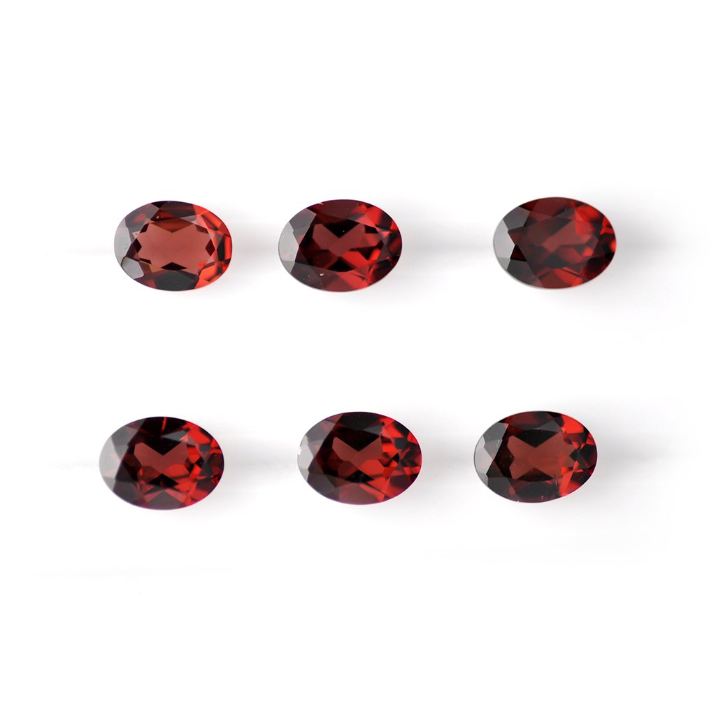 Certified Natural Garnet AAA Quality 10x8 mm Faceted Oval Shape 80 pcs lot loose gemstone