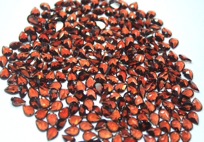 Certified Natural Garnet AAA Quality 7x5 mm Faceted Pear 40 pcs lot loose gemstone